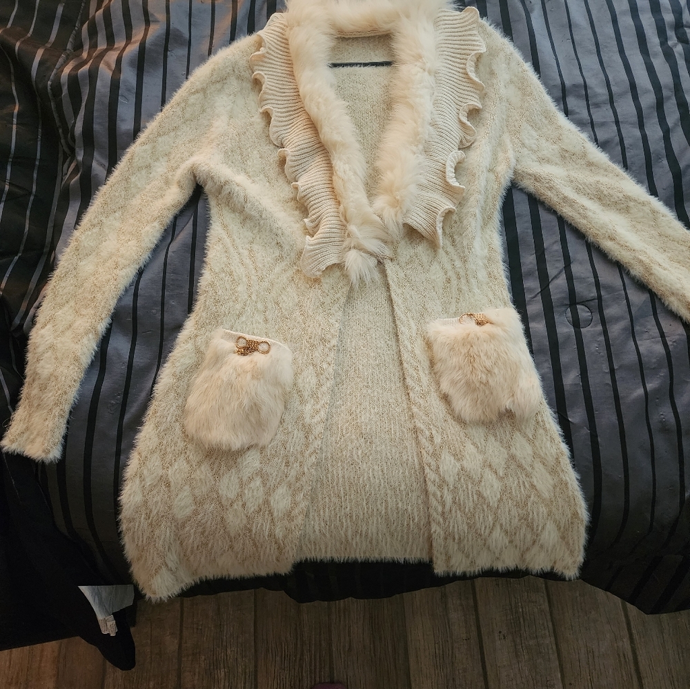Large cardigan sweater